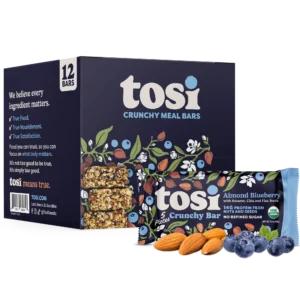 Tosi Crunchy Protein Bars - Almond Blueberry 68g (12 Bars)