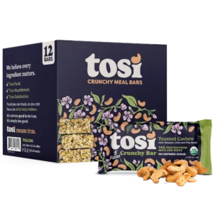 Tosi Crunchy Protein Bars - Toasted Cashew 68g (12 Bars)